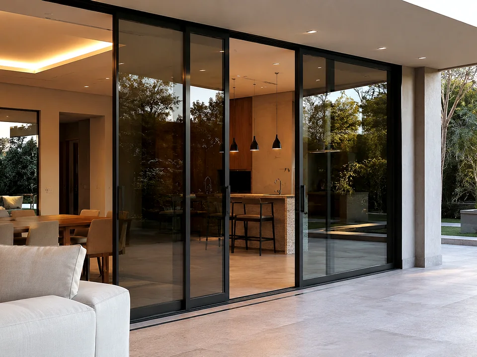 Porta de vidro para ambiente residencial premium